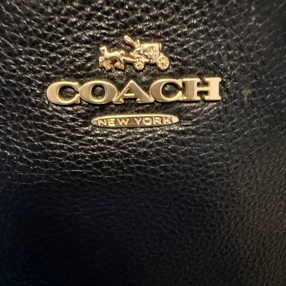 Coach Kelsey Satchel Black Pebble Leather Small Crossbody Top Handle Bag - Picture 9 of 10